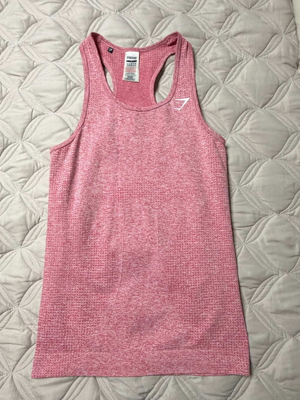 Gymshark Heathered Pink Racerback Training Tank